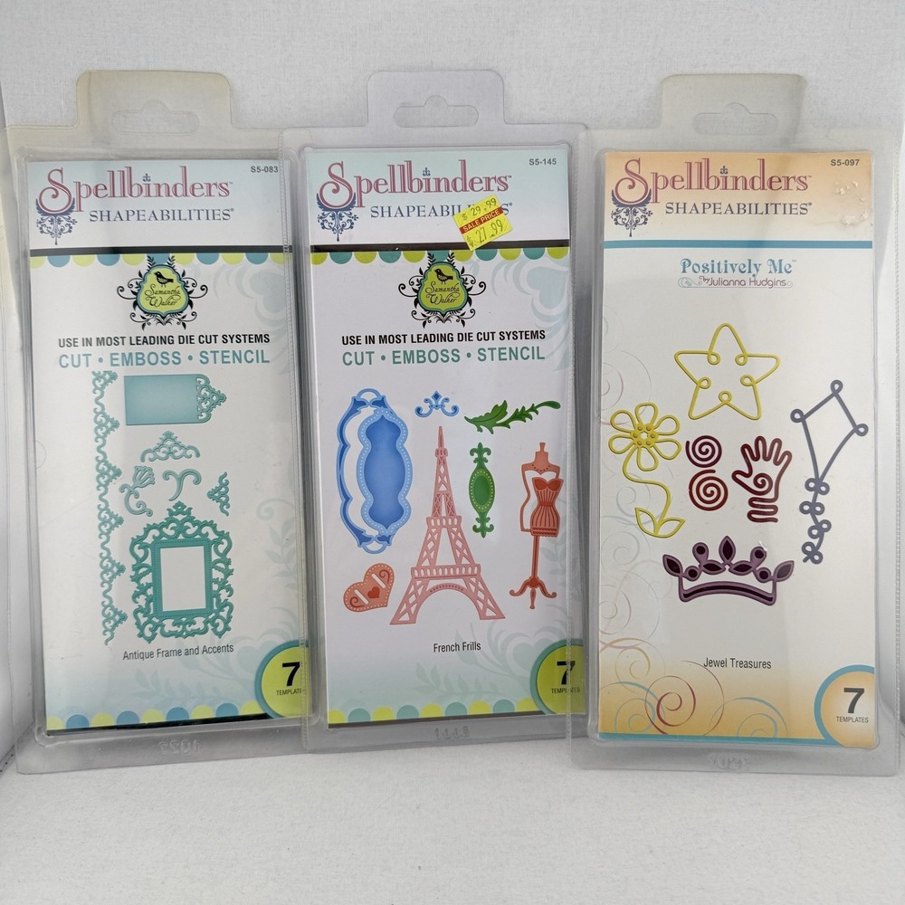 Spellbinders Shapeabilities Die Templates S5 Lot 3 French Frills, Frames, Jewels